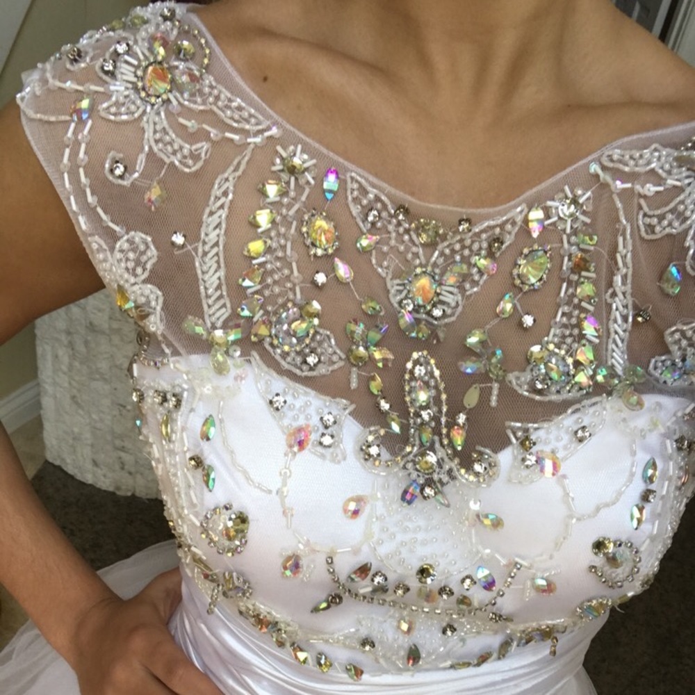 White cocktail dress